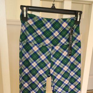 Leggings Depot Green and Blue Plaid Leggings